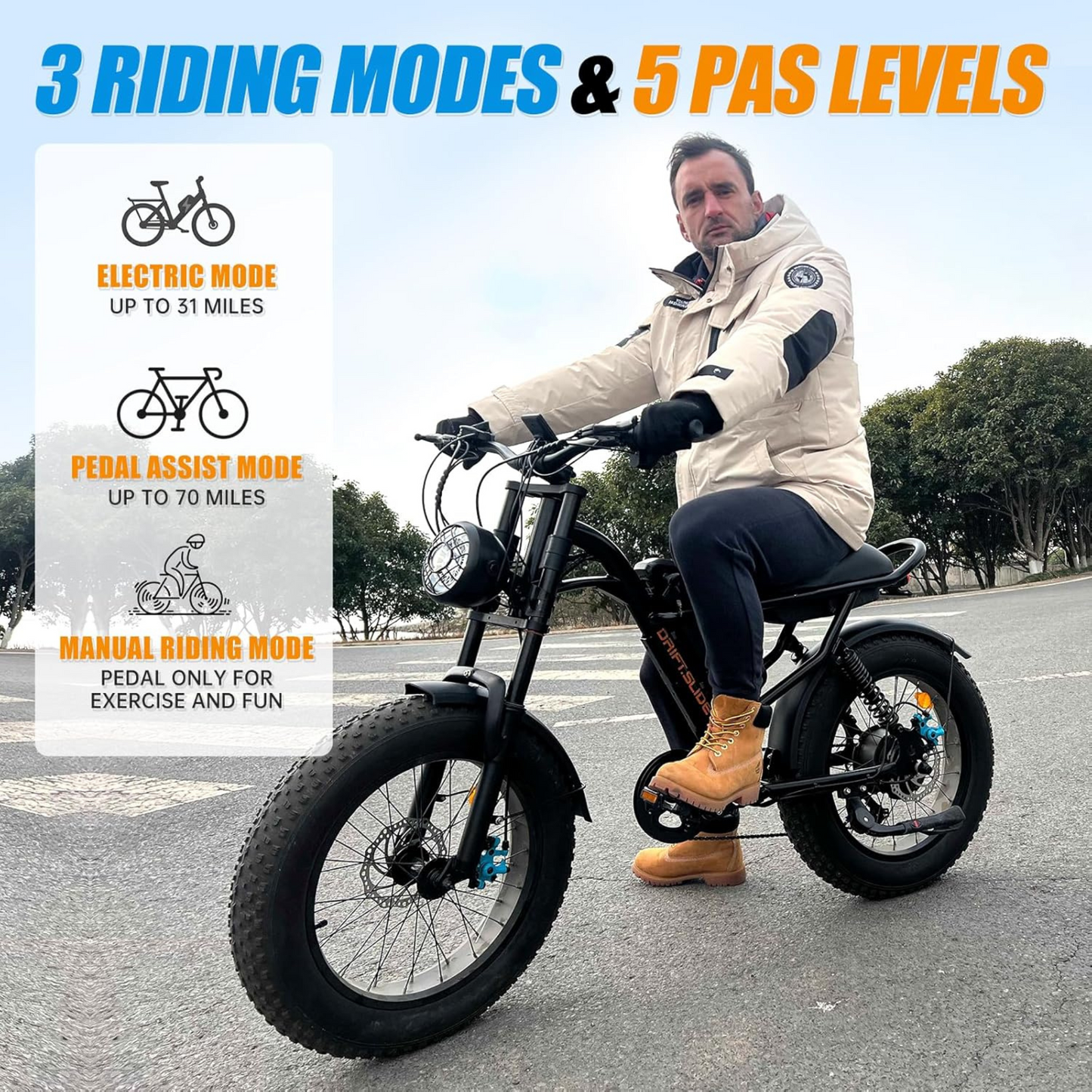 Drift Slide 1500W Peak Power Electric Bike